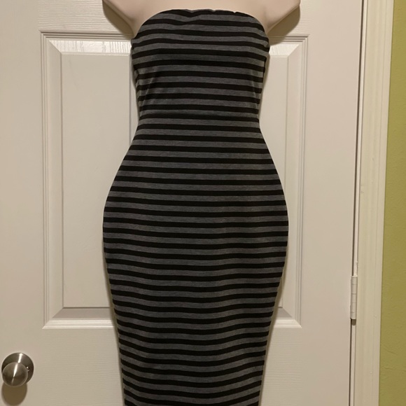 Express Black/Gray Tube Dress - Picture 5 of 8